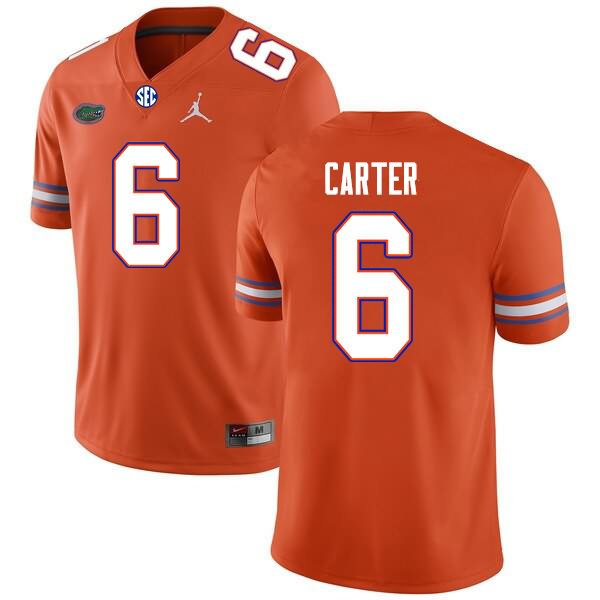 NCAA Florida Gators Zachary Carter Men's #6 Nike Orange Stitched Authentic College Football Jersey QDS3164ZK